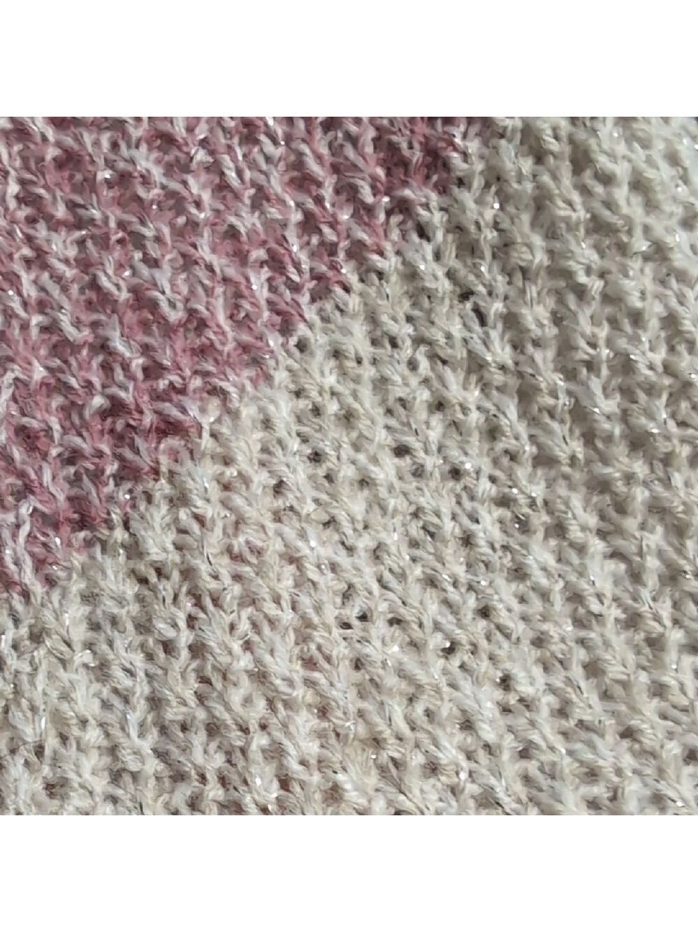 New Directions Blush and Cream Chevron Sweater - Picture 5 of 7